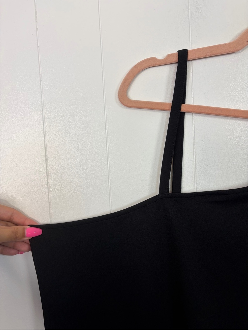 Addition Elle One Shoulder Black Tank Top Stretchy Size 3X Party Summer Casual - Picture 4 of 10